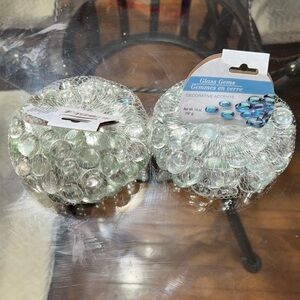 Decorative Glass Gems - Clear and Green